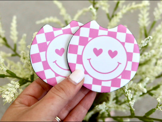 Pink car coaster