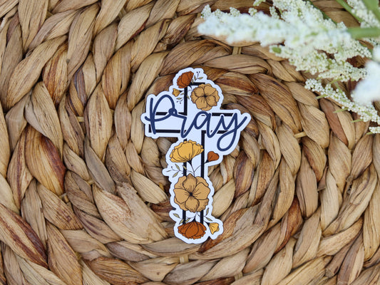 Cross Pray Sticker