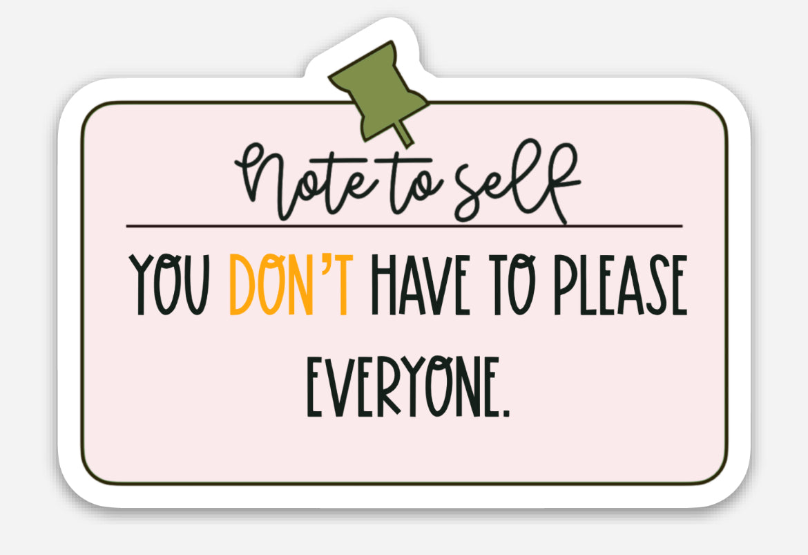 Note To Self Sticker