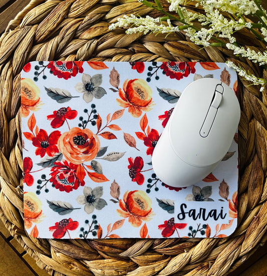 Personalized Floral Mouse pad