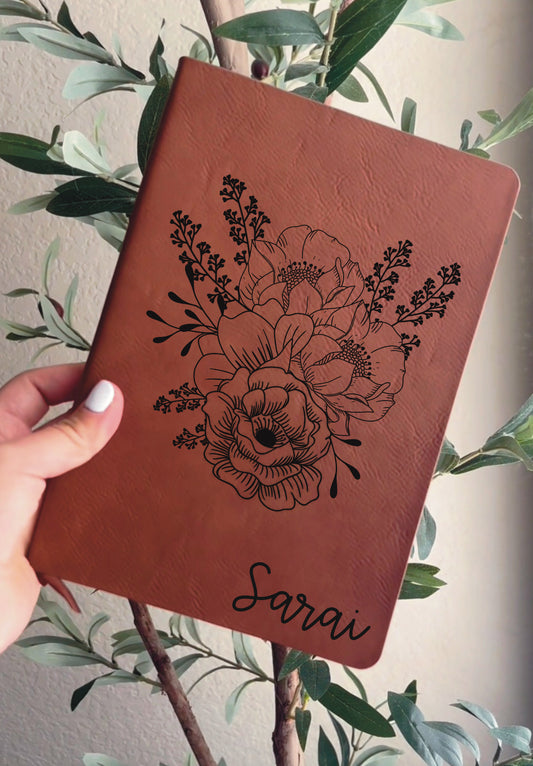 Personalized Floral Journal